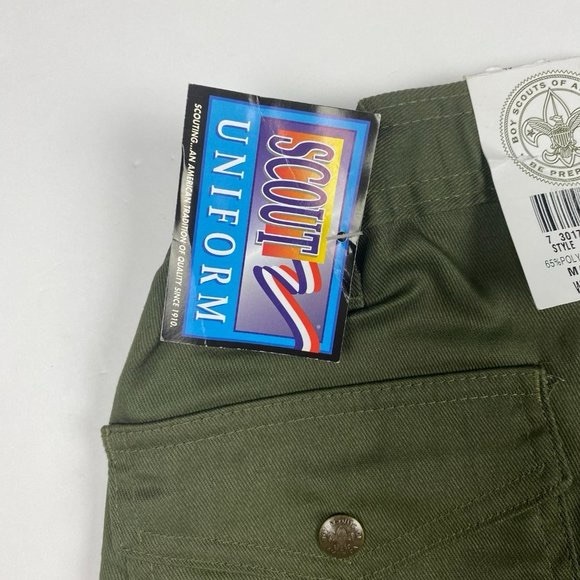 NEW Vintage Boy Scout of American Cargo Shorts Mens Size 40 Green Elastic Waist - Picture 4 of 11